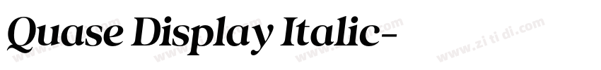 Quase Display Italic字体转换